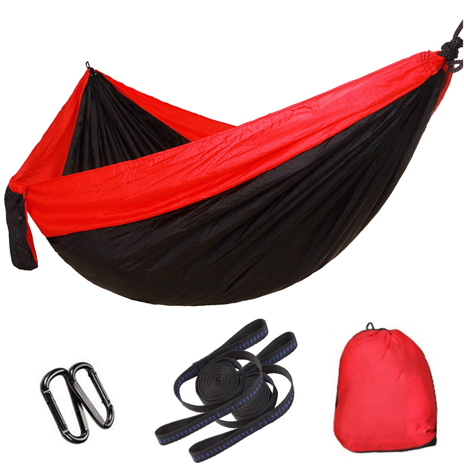 Beach Camping Travel Parachute Double Hammock for Backpacking Portable Lightweight Nylon Hammock TAKEBEST Double Camping Hammock Yard and Garden 