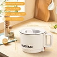 thumbnail image 2 of EIGTHTAIL Fznkrag Electric Hot Pot 1.9 Qt Ramen Cooker Portable Multi-Functional Lazy Pot for Cooking Pasta Egg Soup 450 W Electric Non-Stick Cooker with Over-Heating Protection for Dorm, 2 of 10