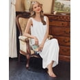 thumbnail image 3 of Ekouaer Nightgowns for Women Long Sleeveless Night Gowns Ladies Soft Nightdress Victorian Sleepwear with Pockets, 3 of 6
