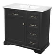 thumbnail image 2 of Christopher Knight Home 36" Bathroom Vanity with Sink, Tip-out Drawers, Soft-Close Doors, Black, 2 of 7