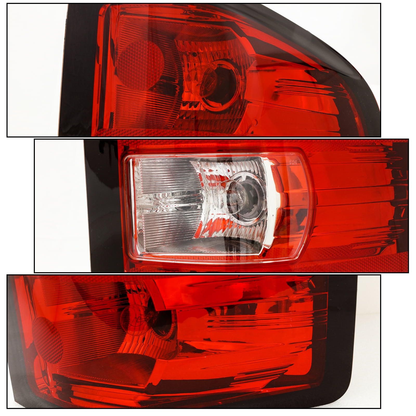 HOUGEET Tail Lights Assembly for Chevy Silverado 1500 2500 3500 2500HD 3500HD 2007-2014 Rear Brake Turn Signal, Black border, Rear Left Drive Side