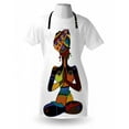thumbnail image 3 of Yoga Apron Woman Figure in Ethnic Style Costume Praying Culture Religion Enlightenment Grace, Unisex Kitchen Bib Apron with Adjustable Neck for Cooking Baking Gardening, Multicolor, by Ambesonne, 3 of 3