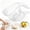 White, variant on Glass Rice Washer Strainer Bowl, Fine Drain Holes for Quick Rinsing Rice, Fruit and Veggies in Kitchen
