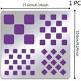 thumbnail image 2 of Checker Board Metal Stencils 6 Inch Square Scrapbooking Drawing Stencils Stainless Steel Grid Pattern Painting Stencils, 2 of 9