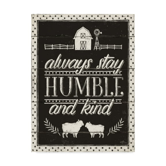 Trademark Fine Art 'Country Thoughts IV Black' Canvas Art by Janelle Penner