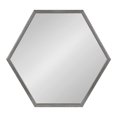 thumbnail image 3 of Kate and Laurel Laverty Modern Hexagon Framed Mirror, 24 x 26, Dark Silver, Geometric Wall Decor, 3 of 8