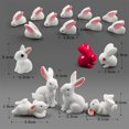 thumbnail image 5 of Figura de zanahoria de conejo blanco de Pascua para Navidad, bricolaje, decoración de habitación kawaii para el hogar, accesorios de decoración de jardín de hadas en miniatura modernos, 5 of 5