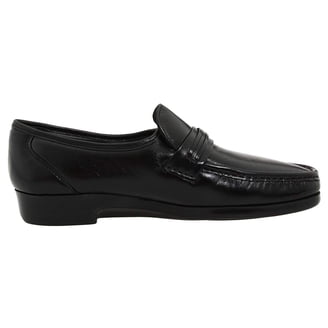 Florsheim Mens Riva Leather Slip On Loafers Black 10.5 Extra  display picture 2