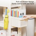 thumbnail image 4 of Rolling Organization Cart, Breathable Holes Rolling Storage Cart 3 Tier Multipurpose  for Office, 4 of 7