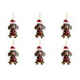 thumbnail image 1 of 6uds. Adorno navideño para perro de dibujos animados, colgante acrílico para perro, suministros para fiesta en casa (G-1), 1 of 2