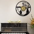 thumbnail image 2 of Reloj de pared con diseño vintage de pesca, 30 x 30 cm, metal y PVC, 2 of 2