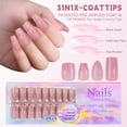thumbnail image 4 of 5 Colors Soft Gel Nail Tips Pre-applied Base Coat & Tip Primer Pre-made Fake Nails 15 Sizes False Nail Tips for Nail Art DIY, 4 of 7