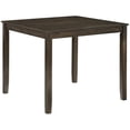 thumbnail image 2 of Lexicon Faust 5 Piece 36" Square Wooden Dining Set in Charcoal Brown, 2 of 9
