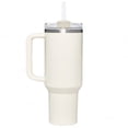 thumbnail image 1 of 40OZ Tumbler with Handle and Straw Flowstate 3-Position Lid | Cup Holder Compatible for Travel | Insulated Stainless Steel Cup | BPA-Free | Exclusive Toasted Almond, 1 of 7