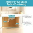 thumbnail image 5 of 4 Pack 2 Tier Bathroom Under Sink Organizers and Storage, Clear Kitchen Pantry Organization, Pull Out Medicine Cabinet Organizer with Movable Dividers, 5 of 8