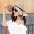 thumbnail image 2 of Women Bowknot Straw Hat UV Protection Extra Large Sun Visor Hat for Pool Park Vacation Camping, 2 of 2