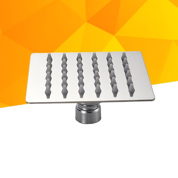 HIBIBUD Square Stainless Steel Shower Head with High Pressure Rainfall Design 4 inch