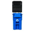 thumbnail image 4 of Ensemble de 3 Mini Poubelles de Recyclage Bleues avec Couvercle et Roues pour Figurines d'Action de Lutte, 4 of 5