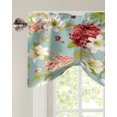thumbnail image 2 of Lily Flowers Retro Window Curtain Kitchen Cabinet Coffee Tie-Up Valance Curtain Rod Pocket Short Curtain, 2 of 6