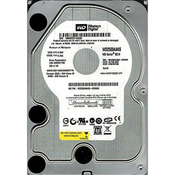 Western Digital WD2500AAKS-00SBA0 500GB DCM: HHNCNV2AB