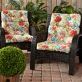 thumbnail image 5 of Breeze Floral 44 x 22 in. Outdoor High Back Chair Cushion (2-Pack) by Greendale Home Fashions, 5 of 9
