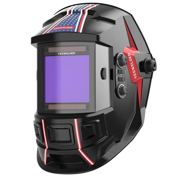 Casco de soldadura YESWELDER, gran visión solar, oscurecimiento automático