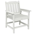 thumbnail image 2 of Outsunny All-Weather Patio Chair, HDPE Patio Dining Chair, Heavy Duty Wood-Like Outdoor Furniture, White, 2 of 9