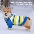 thumbnail image 7 of DENTRUN Fleece Dog Winter Coat, Striped Dog Sweatshirt Hoodie, Doggy Cold Weather Pullover Jacket, Thick Warm Pet Clothes for Small Medium Dogs, 7 of 7