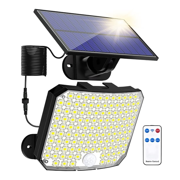 Luces Del Porche Lámpara 118 luces LED para porche absorción de impactos luz Solar Led para exteriores (1 Uds.) Tmvgtek Para estrenar
