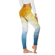 Ketyyh-chn99 Flared Leggings for Women Lounge Pants Women Casual Tight Sports Yoga Colorful Geometric Print Leggings Yellow,M