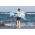 thumbnail image 2 of Bluey Balloon 28" x 58" Kids Beach Towel, Cotton, Blue, BBC Studios, 2 of 10