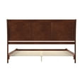 thumbnail image 2 of AFI Portland King Low Profile Wood Platform Bed Frame with Sleigh Headboard, Walnut, 2 of 6