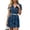 Blue, variant on Lovzfmll Denim Button Down Cardigan Style Knee Length Casual Mini Dress for Women Short Sleeve Point Collar Pocket Zipper Solid Relaxed Fit V-Neck Red, S