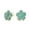 Aqua, variant on Bling Jewelry Womens Cubic Zirconia CZ 3D Twist Halo Rose Flower Shape Stud Earrings