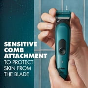 Gillette Intimate i3 Mens Pubic Hair Electric Trimmer for Men, Waterproof, Blue