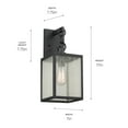 thumbnail image 4 of Kichler 59006 Lahden 17" Tall Outdoor Wall Sconce - Weathered Zinc, 4 of 6