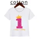 thumbnail image 2 of Camiseta de algodón estampada con número de cumpleaños de corona, regalo de cumpleaños para niños, camiseta para niña, camiseta divertida y linda para bebé, ropa para niños, 2 of 5