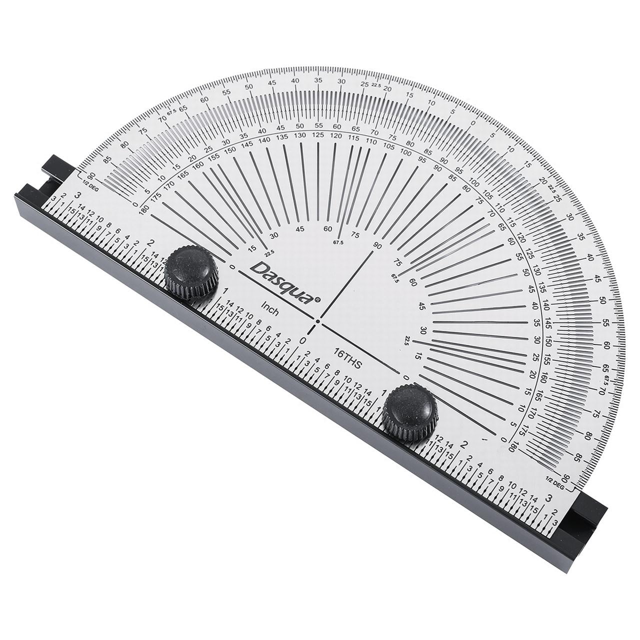 DASQUA 6" PRECISION MARKING PROTRACTOR WITH PENCIL & REFILL LEAD (1804-5778)