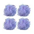 thumbnail image 1 of wonima11 60g/pcs Purple Mesh Bath Sponge Shower Pouf Loofahs Shower Puff Pack of 4 (Purple), 1 of 1