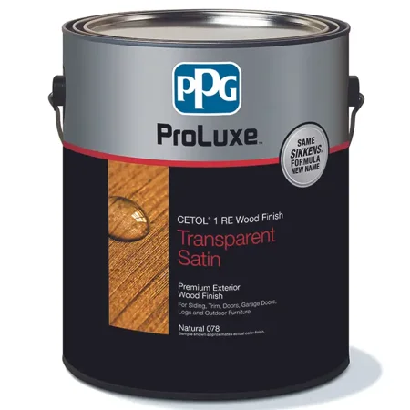 1 gal ProLuxe SIK41045 Mahogany 1 Primary Coat RE Reduced Emissions Premium Exterior Wood Finish Basecoat, Transparent Satin