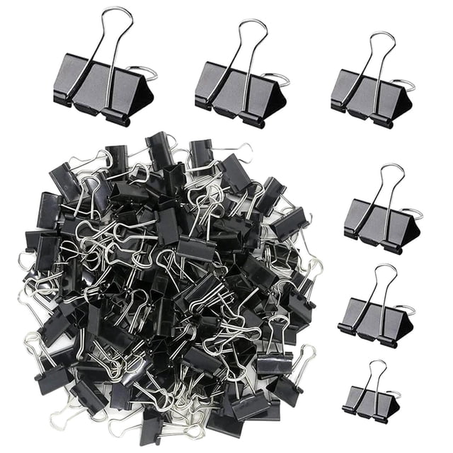 Almencla 120 Pieces Binder Clips Durable Office Supplies Clips for Hobbies Home files