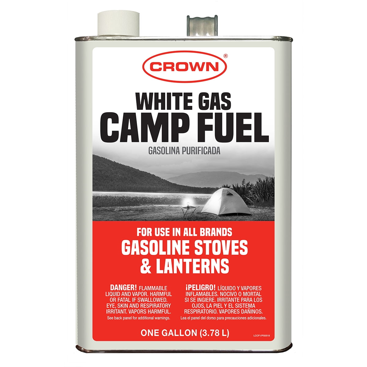 Crown White Gas Camp Fuel for Use in Gasoline Stoves and Lanterns, 1 Gallon