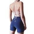 thumbnail image 4 of Gupgi Women Sexy Halter Sleeveless Solid Color U-shaped Neck Irregular Crop Top, 4 of 4