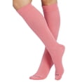 thumbnail image 2 of Cherokee TrueSupport Women 10-15 mmHg (1 Pair/ 4 Pairs) pack Compression Socks, Plus, Pink Melon, 2 of 7