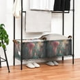 thumbnail image 3 of Yayeee Foldable Storage Basket for Shelves with Handles Waterproof Cloth Bins, Psychedelic Forest, 3 of 7