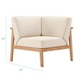 thumbnail image 3 of Modway Sedona Outdoor Patio Eucalyptus Wood Sectional Sofa Corner Chair in Natural Taupe, 3 of 8