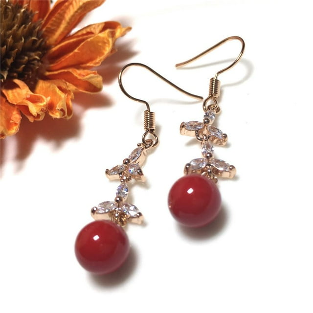 Pendiente con colgante de de cristal Pendiente de Accesorios de joyería Favores de para mujer Pendientes de Colcomx Pendientes de oro rosa