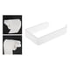 thumbnail image 5 of Portarrollos de papel énico , para baño, inodoro moderno, portarrollos montado en pared, de papel y perchas, estilo cuadrado Macarena Portarrollos de papel higiénico blanco, 5 of 8