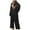 Black, variant on Fgnfyis Women's Cotton Linen Suit Cardigan Long Sleeve Top Pocket Wide Leg Pants Suit Pants Sets Beige S