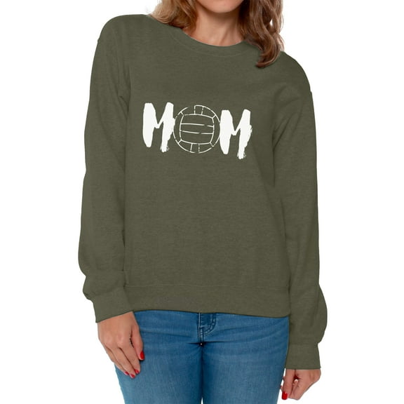 Awkward Styles Women's Volleyball MOM Sport Mom Graphic Sweatshirt Tops White Mother's Day Gift